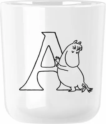 Produktbild von Rig-Tig Tasse Moomin ABC - A, Becher mit Buchstabe, Kunststoff, Weiß, 200 ml, Z00706-A