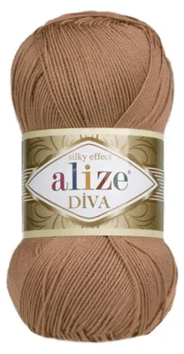 Produktbild von Alize Diva Garn 261 Hellbraun 100g/350m Mikrofaserglanz