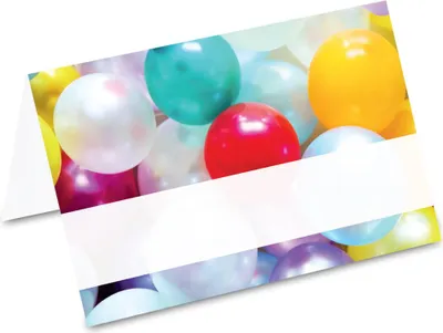 Produktbild von PRICARO Tischkarten "Ballon Party", 50 Stück