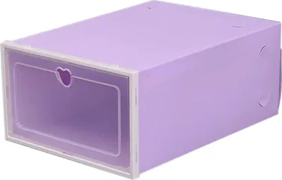 Produktbild von Schuhaufbewahrungsbox, stapelbares Design, langlebige Konstruktion, LILA