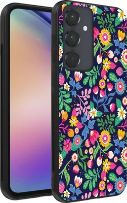 Produktbild von Smartphonica Handytasche passend für Samsung Galaxy A54 5G mit Blumendruck - TPU Back Cover Case Blumendesign