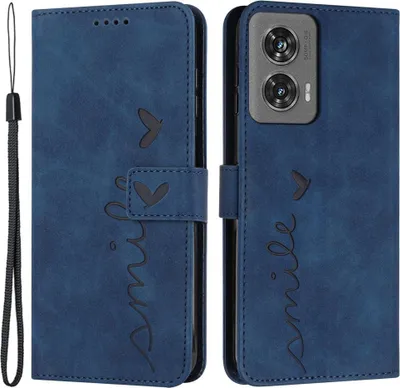 Produktbild von Motorola Edge 50 Fusion Hülle - Coverup Smile Klapphülle - Blau