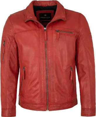 Produktbild von Redpoint - Herren Lederjacke Neuseeländisches Lammnappa rot : 56