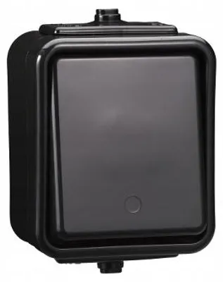 Image de Interrupteur individuel hermétique noir IP44 CEDAR WNT100C05