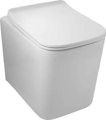 Obrázek produktu pro Balneo závěsné WC LUGA bez ráfku 52×34×37,5 cm WC sedátko s mechanismem tichého zavírání bílé barvy