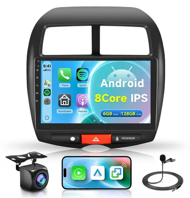 Immagine prodotto di Autoradio Android con touchscreen da 10,1 pollici, 8 core, 6G di RAM e 128G di memoria interna, con supporto CarPlay wireless