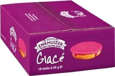 Produktbild von Echte Enkhuizer Glacé Rosa Kuchen Original 18 x 55g