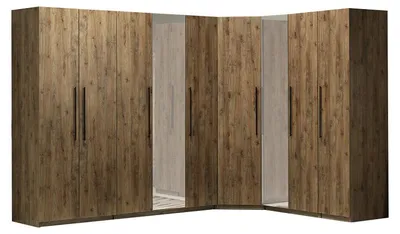 Productafbeelding van Luxe garderobekast, hoekkast, kasten, kast, hout, houten kast, slaapkamer