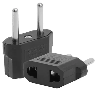 Zdjęcie produktu dla Adapter amerykański do gniazdka europejskiego, adapter podróżny, 1 sztuka