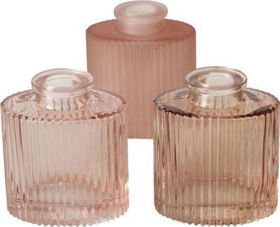 Vase Tonja 3er-SET Hellrosa - Flaschenvase