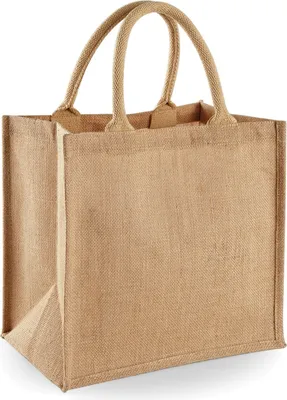 Obrázok produktu pre Westford Mill jutová taška / nákupná taška z juty, 14 litrov (2 ks/balenie) BC4512 (jedna veľkosť) (prírodná)