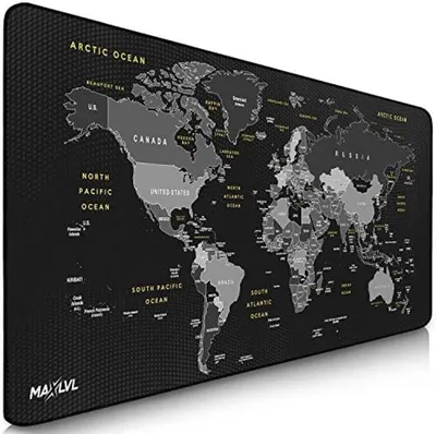 Produktbild von PolkaHome® XXL Gaming-Mauspad – 90 x 40 cm, rutschfeste Gummibasis, schwarz