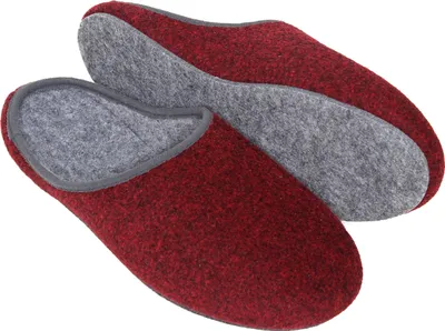 Produktbild von PANTOFFELMANN Filz Pantoffel Herren Damen Hauspantoffel leichte Filzpantoffel Hausschuhe Pantoletten Rot 39