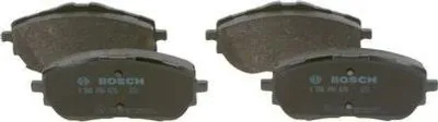 Produktbild von Bosch BP1671 - Auto Bremsbeläge vorne - Bosch-Qualität - für leises Bremsen mit wenig Staub - ECE-R90 - kupferfrei - 1 Set mit 4 Bremsbelägen - Mit Zubehör