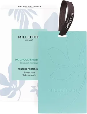 Image de Carte de parfum Millefiori Patchouli Smeraldo 3 pcs