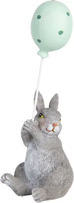 Immagine prodotto di Clayre & Eef Figura decorativa Coniglio 7x6x18 cm Plastica grigia