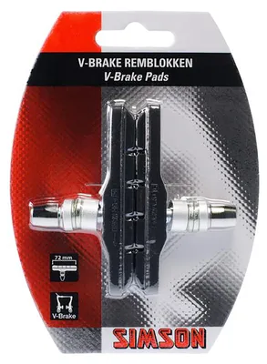 Zdjęcie produktu dla Klocki hamulcowe Simson do hamulców typu V-brake 72 mm