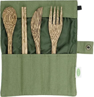 Produktbild von IO NOVA Kokosnuss Besteck Set 4teilig