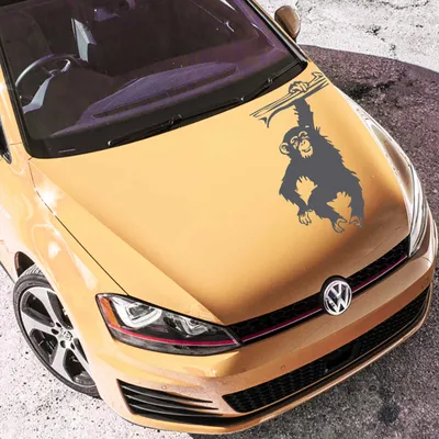 Produktbild von Aufkleber - Autoaufkleber "Schimpanse" 90cm x 55cm dunkelgrau - Tuning Carystyling Heckscheibe Auto