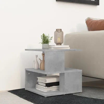 Immagine prodotto di The Living Store tavolino in cemento grigio 40x40x40 cm materiale a base di legno