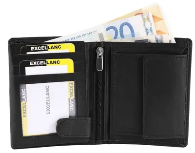 Produktbild von Excellanc Herren Geldbörse aus Echtleder. Format 9 x 11 cm.