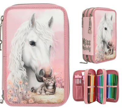Produktbild von Miss Melody 3 Fach Federtasche TRUE FRIENDS