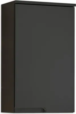 Produktbild von Hängeschrank >Spice< in Schwarz matt aus Holzwerkstoff - 40x67x23cm (BxHxT)