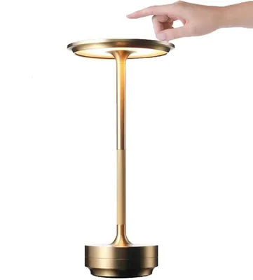 Obrázok produktu pre Bezdrôtová kovová stolná lampa, lampa v tvare "I" s možnosťou stmievania a s možnosťou nabíjania, ovládanie dotykom
