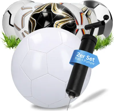 Produktbild von Fußball 'Liga' - Ball für echte Fußballfans als Geschenk - Fussball Größe 5 perfekt zum Tore schießen - Sportball für das Training Indoor & Outdoor - Perfekter Soccer Ball 2er Set