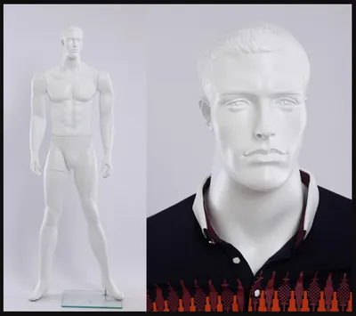 Immagine prodotto di MA12-6 bianco laccato opaco manichino astratto uomo