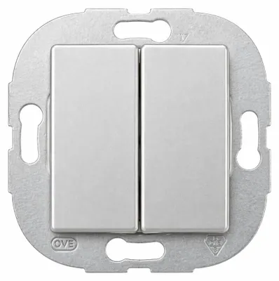 Produktbild von Düwi Standard Quadro Wechsel-/Wechselschalter Silber