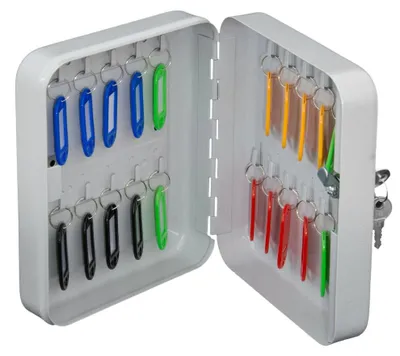 Productafbeelding van Sleutelkastje Sleutelkast - 20 sleutels - 20 x 16 x 6 cm - Grijs