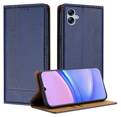 Image de Housse pour Samsung Galaxy A04E Housse en cuir à rabat avec support bleu