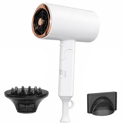 Produktbild von Ionen Haartrockner 1800W klappbar, Föhn mit Diffusor, Konzentrator & Kaltluftfunktion, kompakter Reise Föhn für Locken, Styling und Pflege