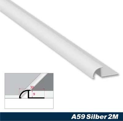 Produktbild von Effector Fliesenschiene aus eloxiertem Aluminium - Fliesenkanten Schutz - (Ausgleichsleiste silber) Fliesenprofil Alu Fliesen Fliesenleisten Abschlussprofil