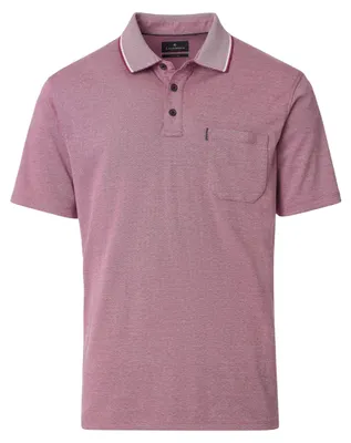 Produktbild von CASAMODA Herren Poloshirt Kurzarm Regular Piqué Rot meliert XL