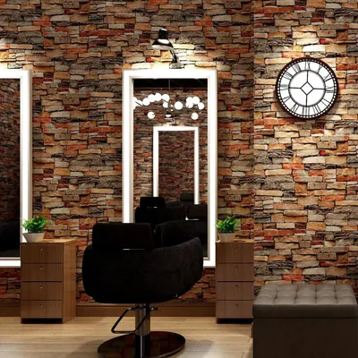 Produktbild von JOLIHOME Selbstklebende Ziegelstein Tapete 44.5x500cm, Schiefer Felsen Effekt Vinyl-Folie