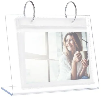 Acryl-Fotoalbum 12,7 cm, transparent, vertikal, 34 Fotos