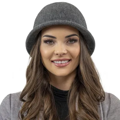 Imagen del producto de Sombrero para mujer Vivisence, modelo 7044, color gris oscuro, talla única