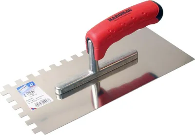 Immagine prodotto di Spatola lisciatrice 10x10 mm, dentata, ERGO-TOP, manico a due componenti, in acciaio inossidabile