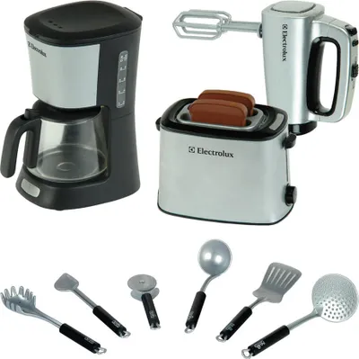 Immagine prodotto di Electrolux Spielzeug Küchenset, Kaffeemaschine, Toaster, Handmixer, Spiel Untensilien, ETY08