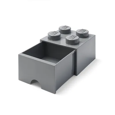 Obrázok produktu pre LEGO® Úložný box 4 so zásuvkou - tmavo šedá