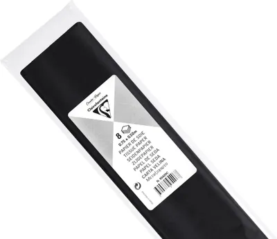 Produktbild von Clairefontaine 10x Seidenpapier, Pack. 8 Bogen 50x75cm - Schwarz 95429C