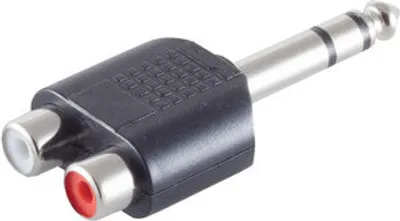 Produktbild von Klinkenstecker Stereo 6,3mm / 2 Cinchbuchsen