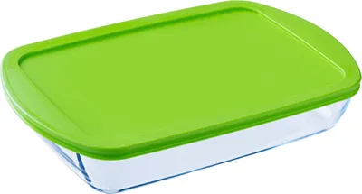 Produktbild von Pyrex FTE RECT PX Ofenform, 40 x 27 cm, 4,5 l, aus Borosilikatglas, Grün