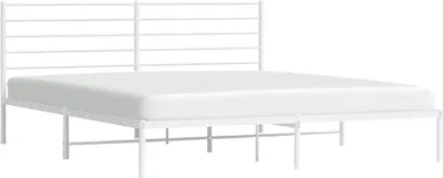 Obrázek produktu pro vidaXL Postel s čelem kovová bílá 183x213 cm