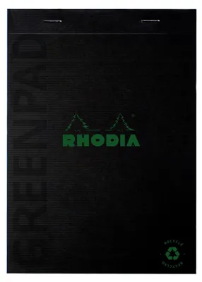 Produktbild von Rhodia 10x Block A5 350 g/m2, Nr. 16, 70 Bl liniert Rand, 90 g/m2 Schwarz 16692C