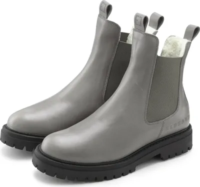 Produktbild von Elbsand Stiefelette Chelseaboots, Stiefel, Boots, Winterstiefel, Schlupfstiefel hellgrau Größe 43