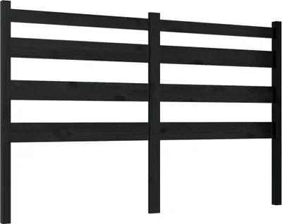 Produktbild von vidaXL Kopfteil Schwarz 126x4x100 cm Massivholz Kiefer