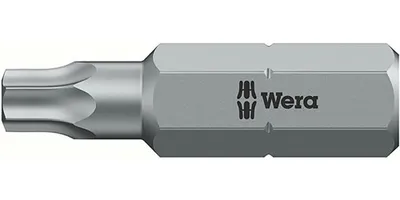 Produktbild von Wera Bit Standard TX 1/4” mit Kopflochbohrung | 1/4TX-BOHRG-BITS 25MM TX 15